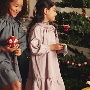 Elegant Gray and Pink Kids Formal Dress